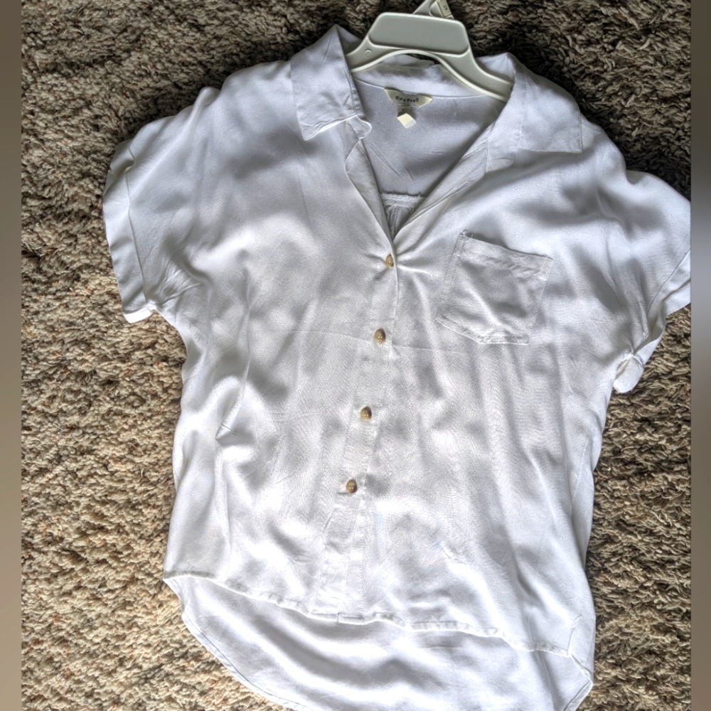White Short Sleeve Women's Shirt